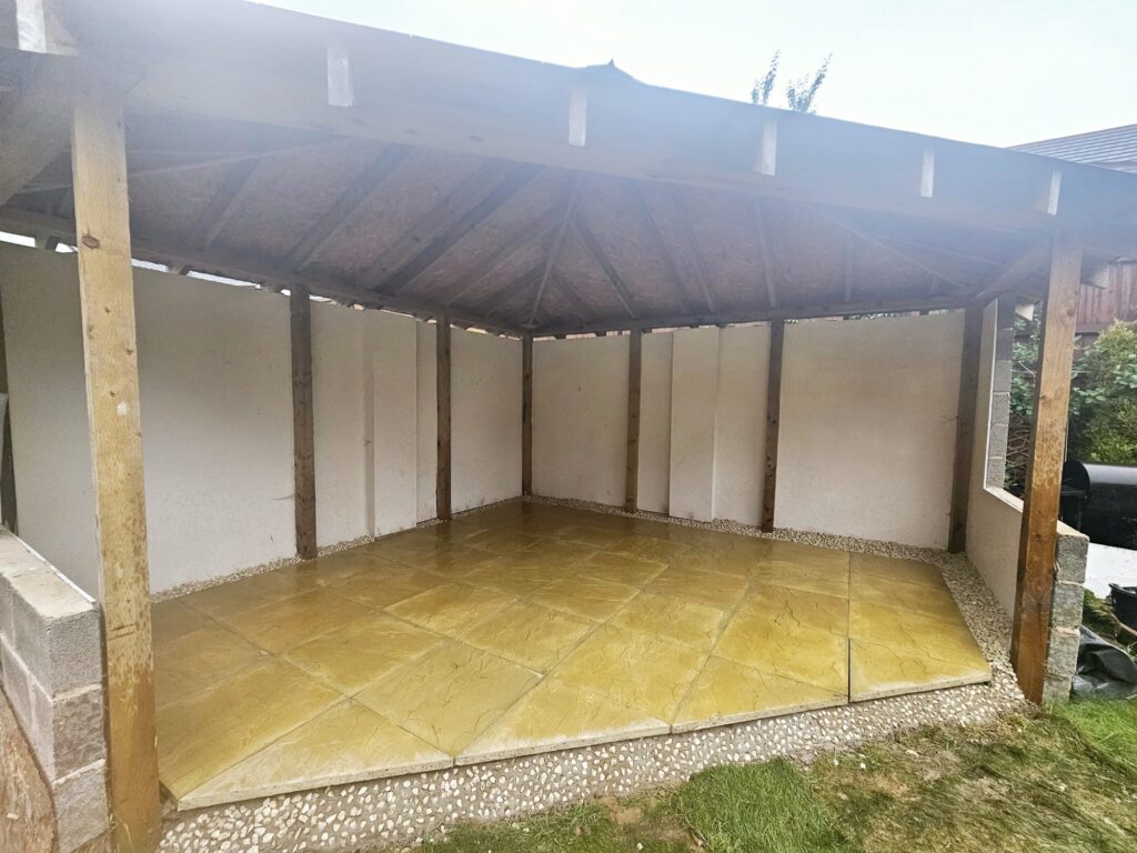 patio slabbing gazebo